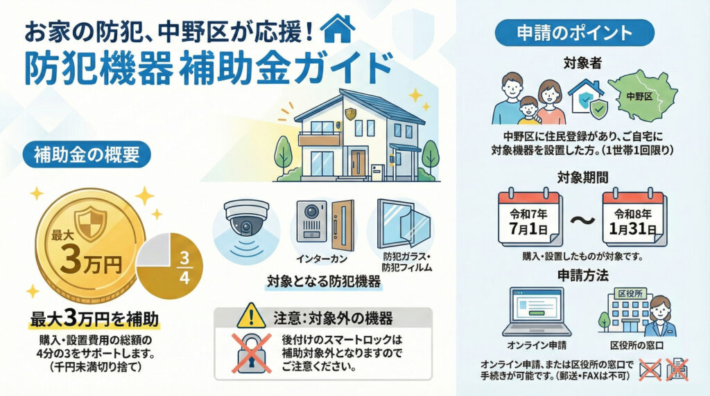 中野区-防犯機器-補助金ガイド