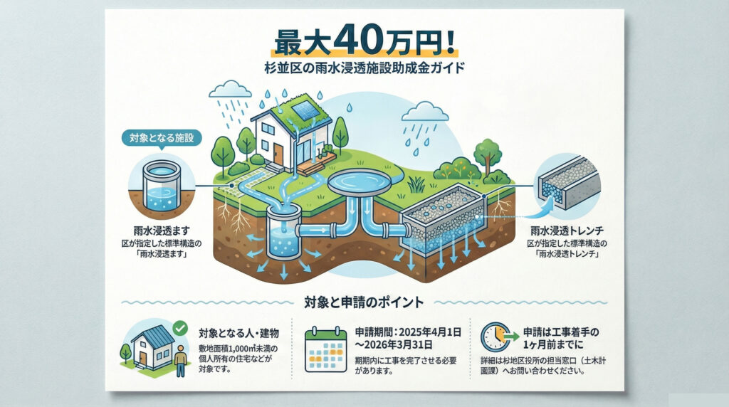 杉並区-雨水浸透の助成金