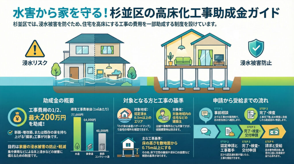 杉並区-高床化工事-助成ガイド