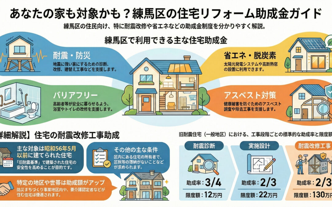 【練馬区】最大270万円以上も！住宅の耐震改修助成金を活用して安心な住まいへ