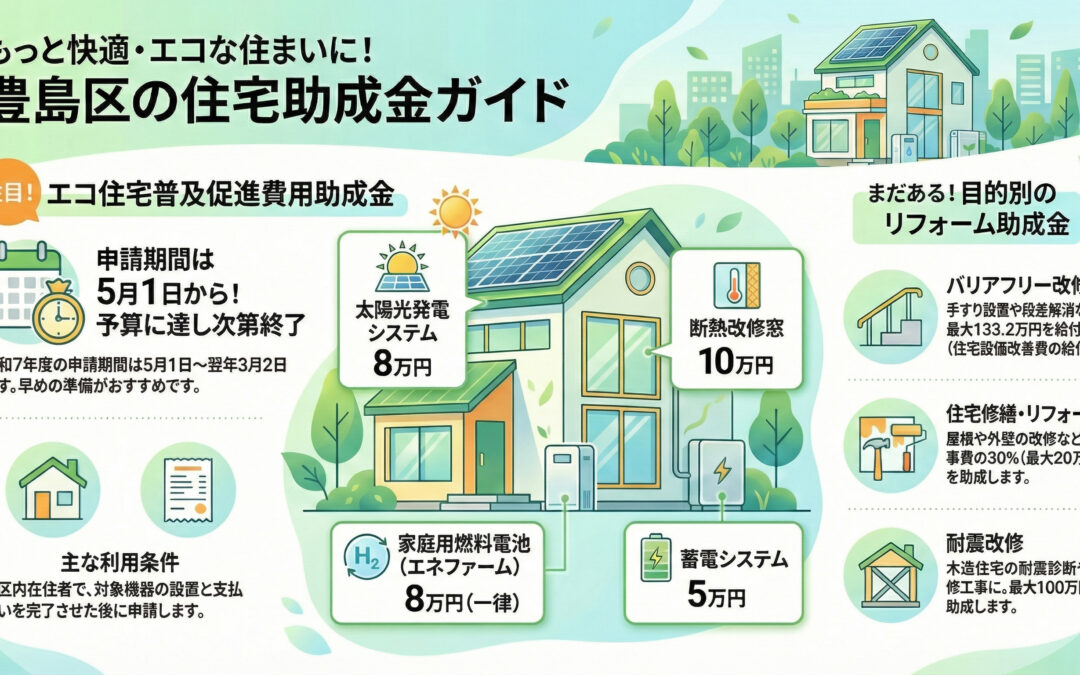 【豊島区】最大10万円助成！エコ住宅助成金の受付状況と来年度への対策（窓断熱・蓄電池など）