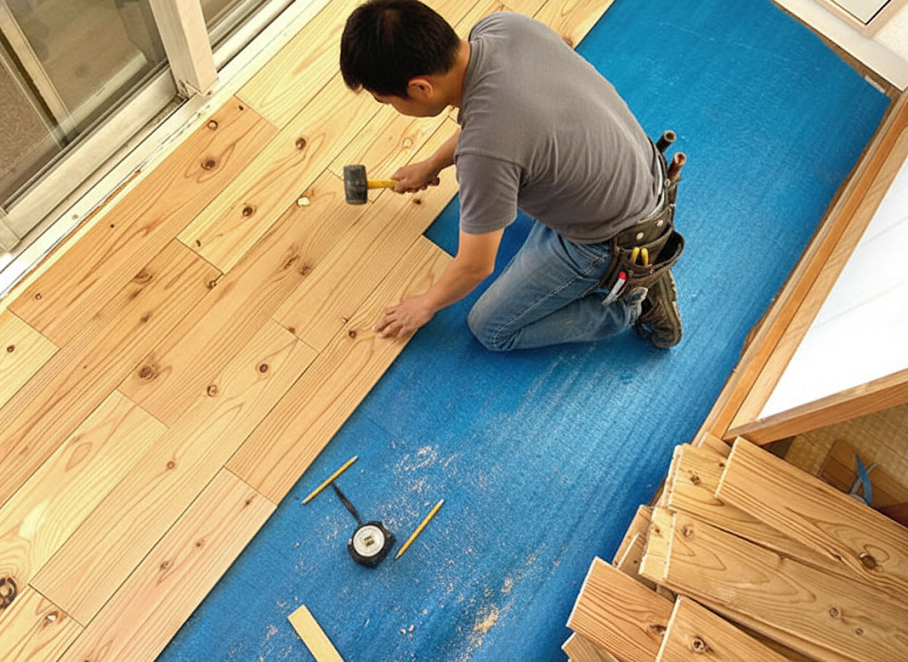 マンション施工の様子